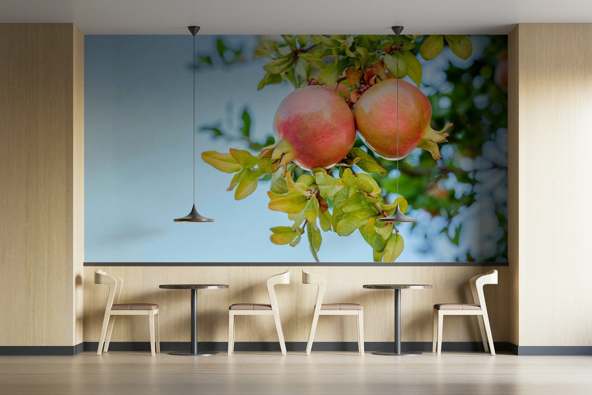 A contemplative lush foliage wallpaper mural for a feature wall.

