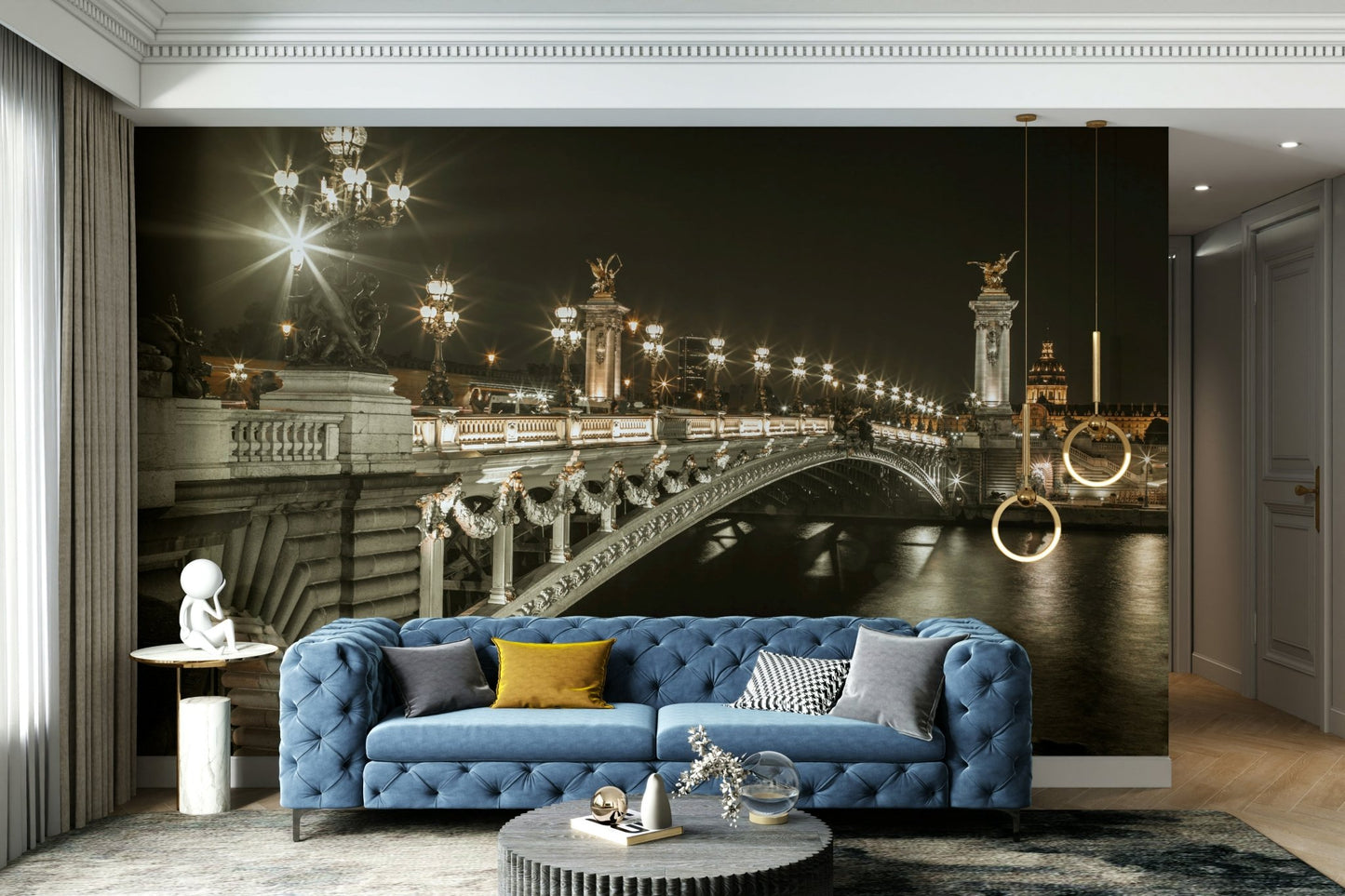 Atmospheric lighting highlighting the grandeur of the bridge

