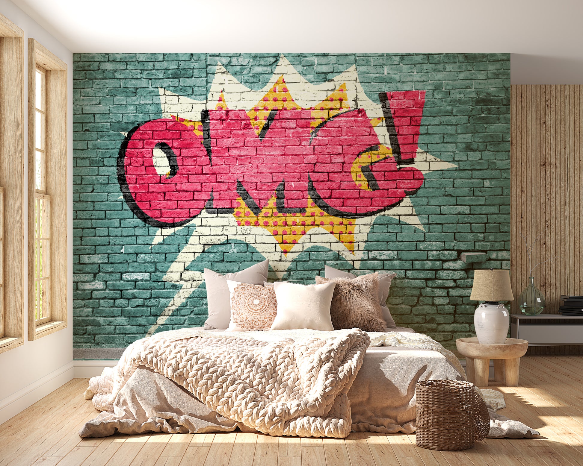 Pop Art OMG Graffiti Wall Mural - Giffywalls
