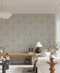 Close up of red poppy petals on high-quality wallpaper for a master suite.
