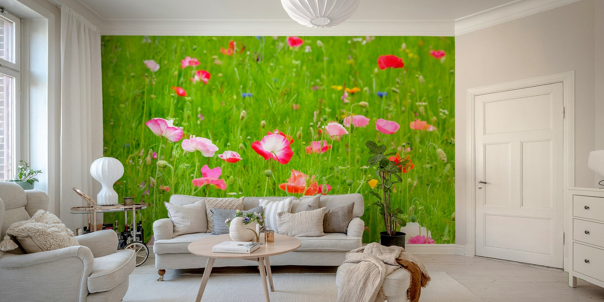 vibrant flowers in a meadow

