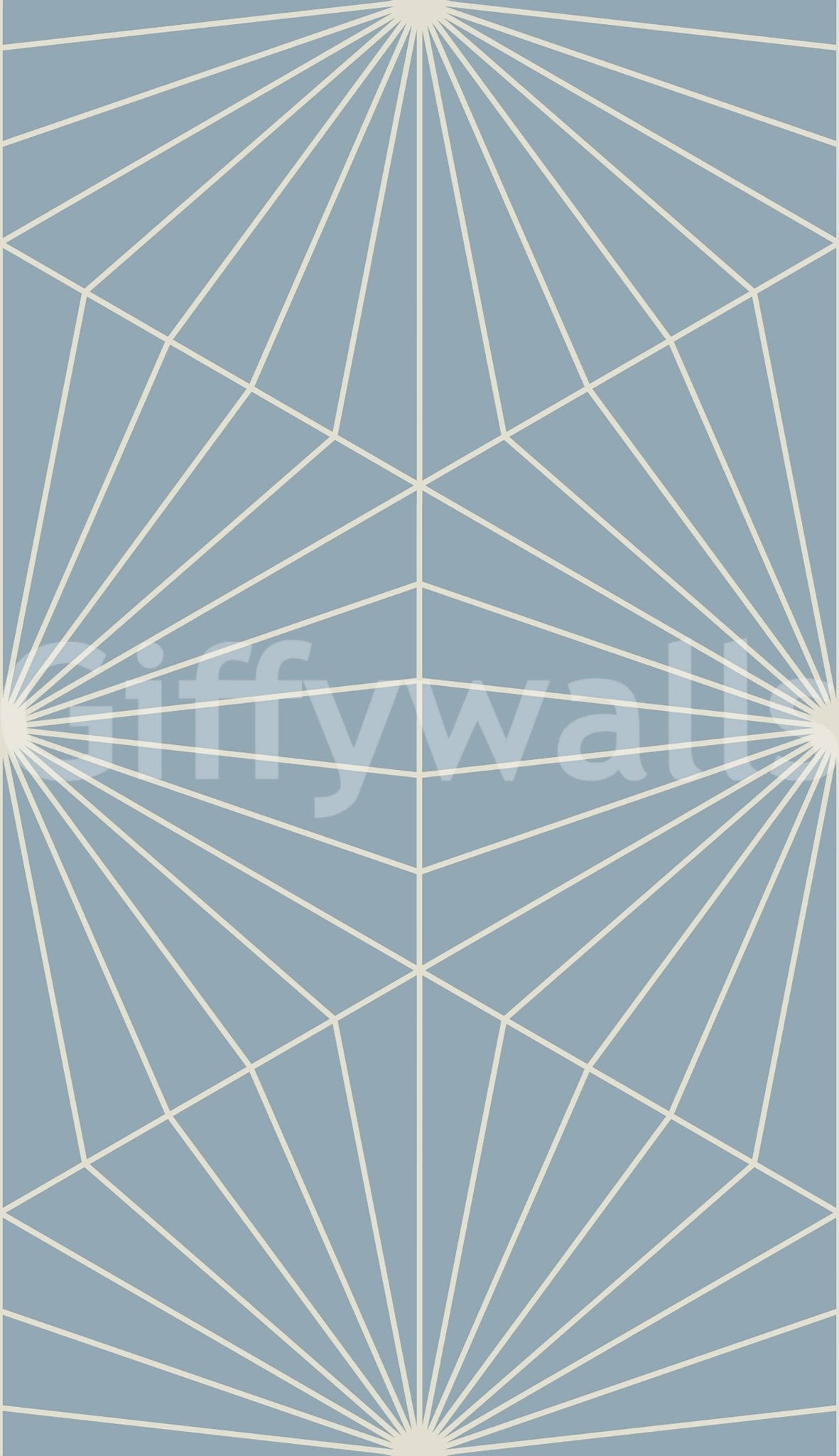 Striking Art Deco inspired Radiance mural showcasing subtle geometry.