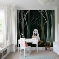 The Preppy Ghost Wall Mural⁠ - chic ghost art



