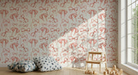 Wallpaper for walls featuring cute pink ribbons.