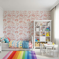 Preppy Pink Watercolor Bows subtle blush design.