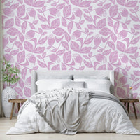 Soft pinks, gentle creams, and muted green foliage.

