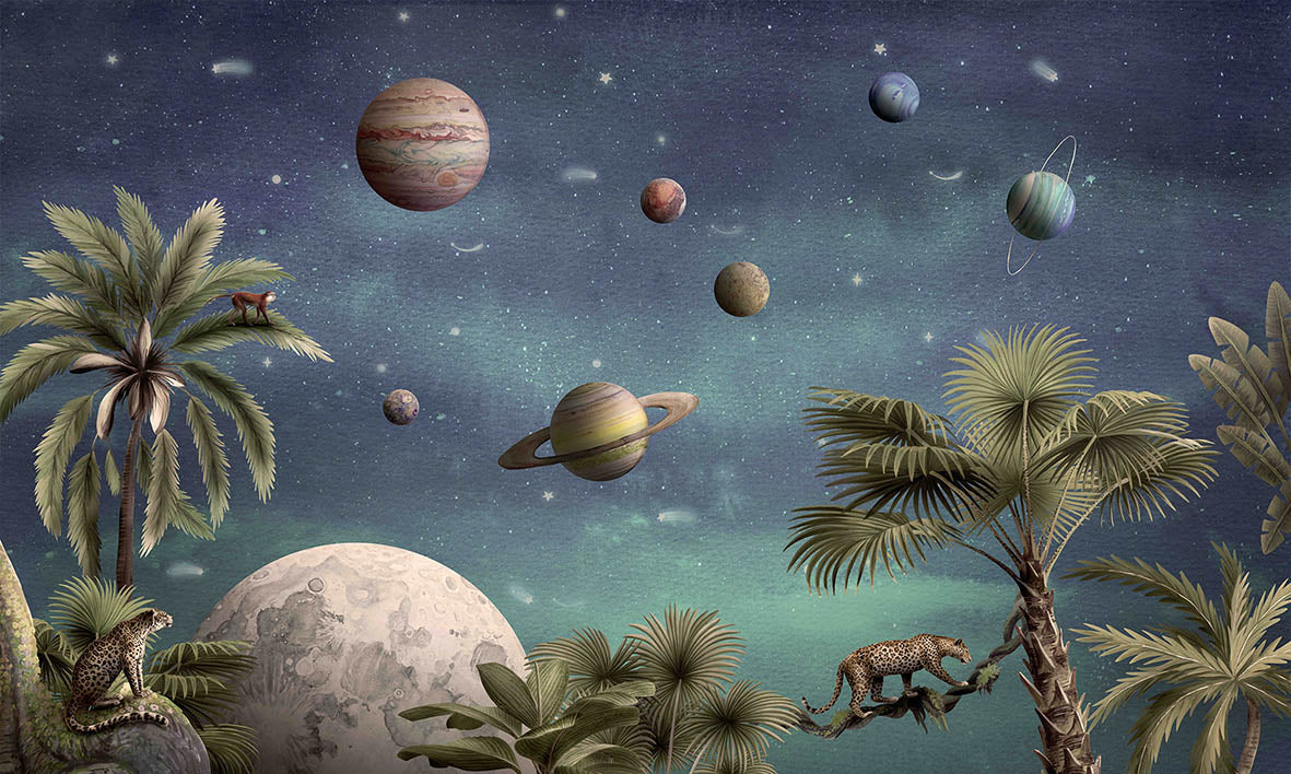 Pretty Planets Wallpaper Wall Murals