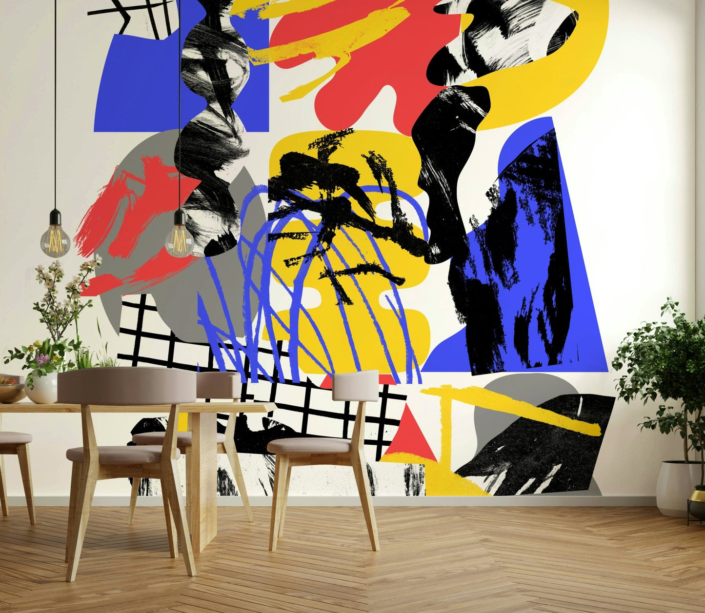 Prismatic Fragments mural bringing color and depth to any room


