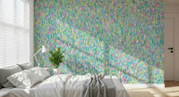 A contemplative gentle design wallpaper mural for a feature wall.