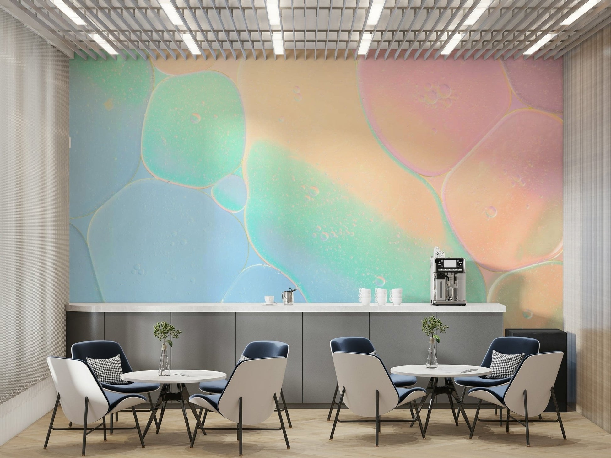 The composition is a repeating, abstract pattern.

