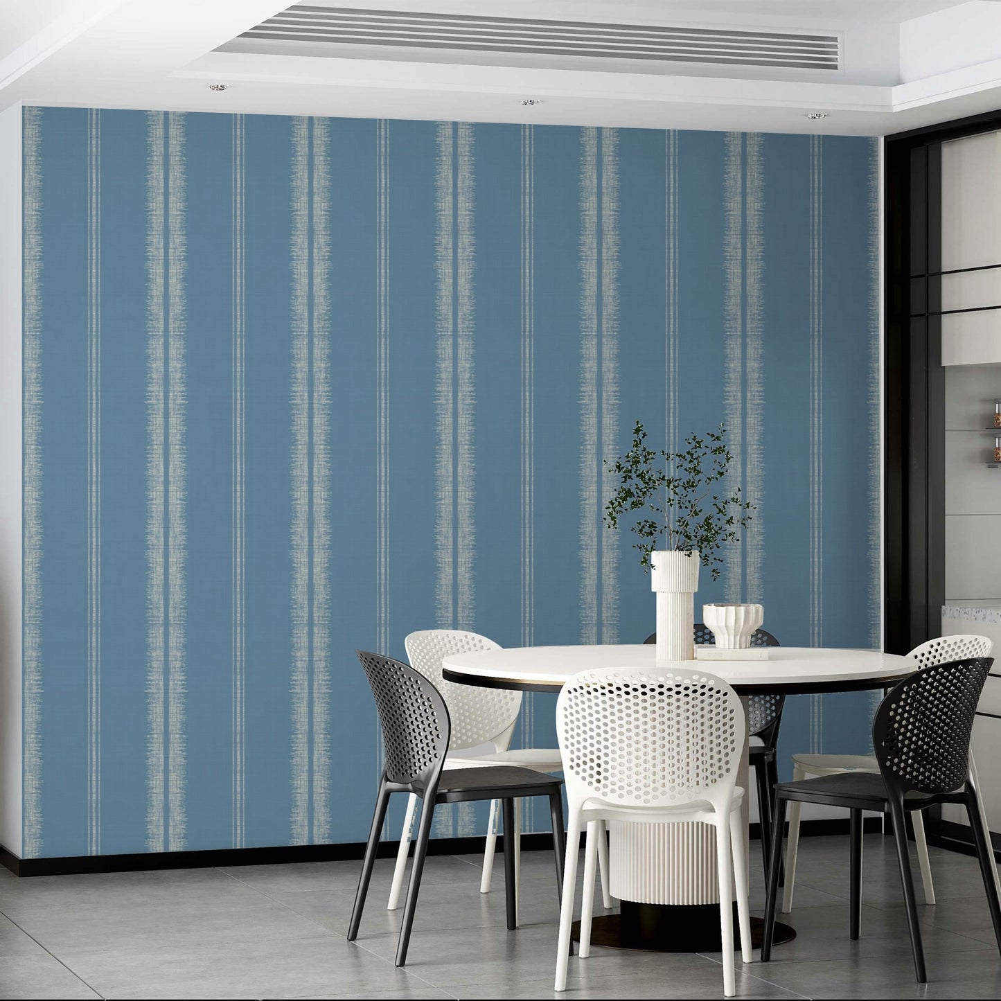 Boho design with French blue tones adding tranquility to your walls

