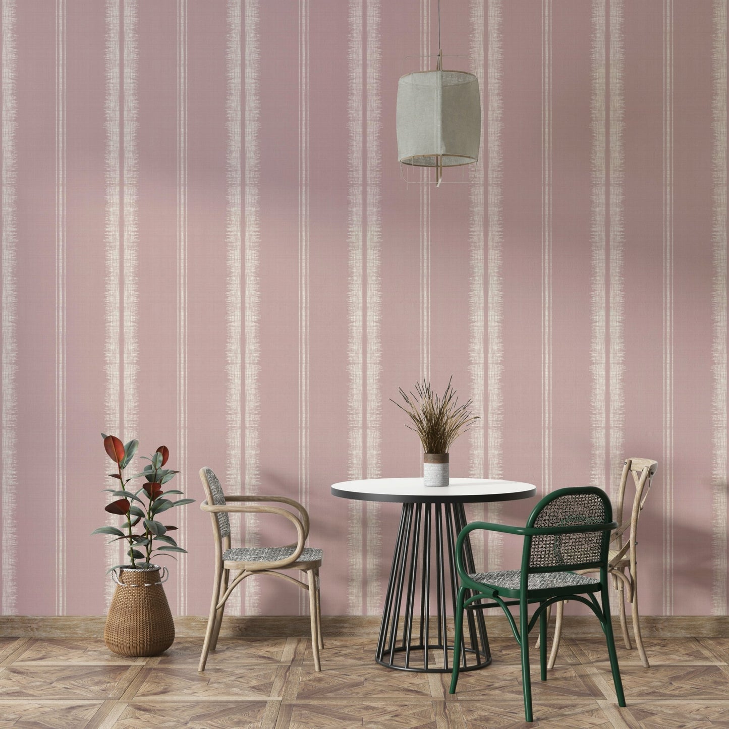 Subtle boho charm in soft pink tones for a relaxed atmosphere

