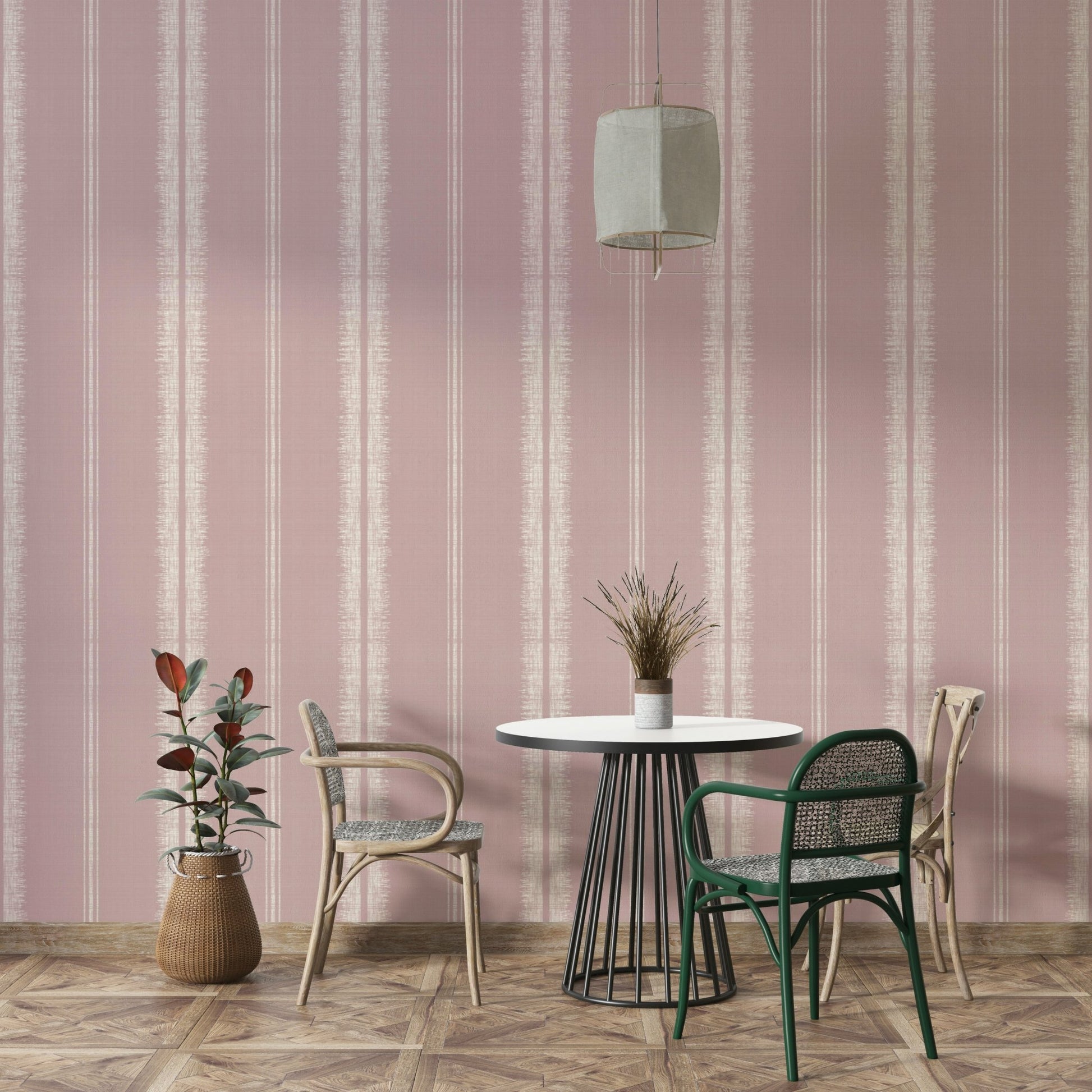 Subtle boho charm in soft pink tones for a relaxed atmosphere

