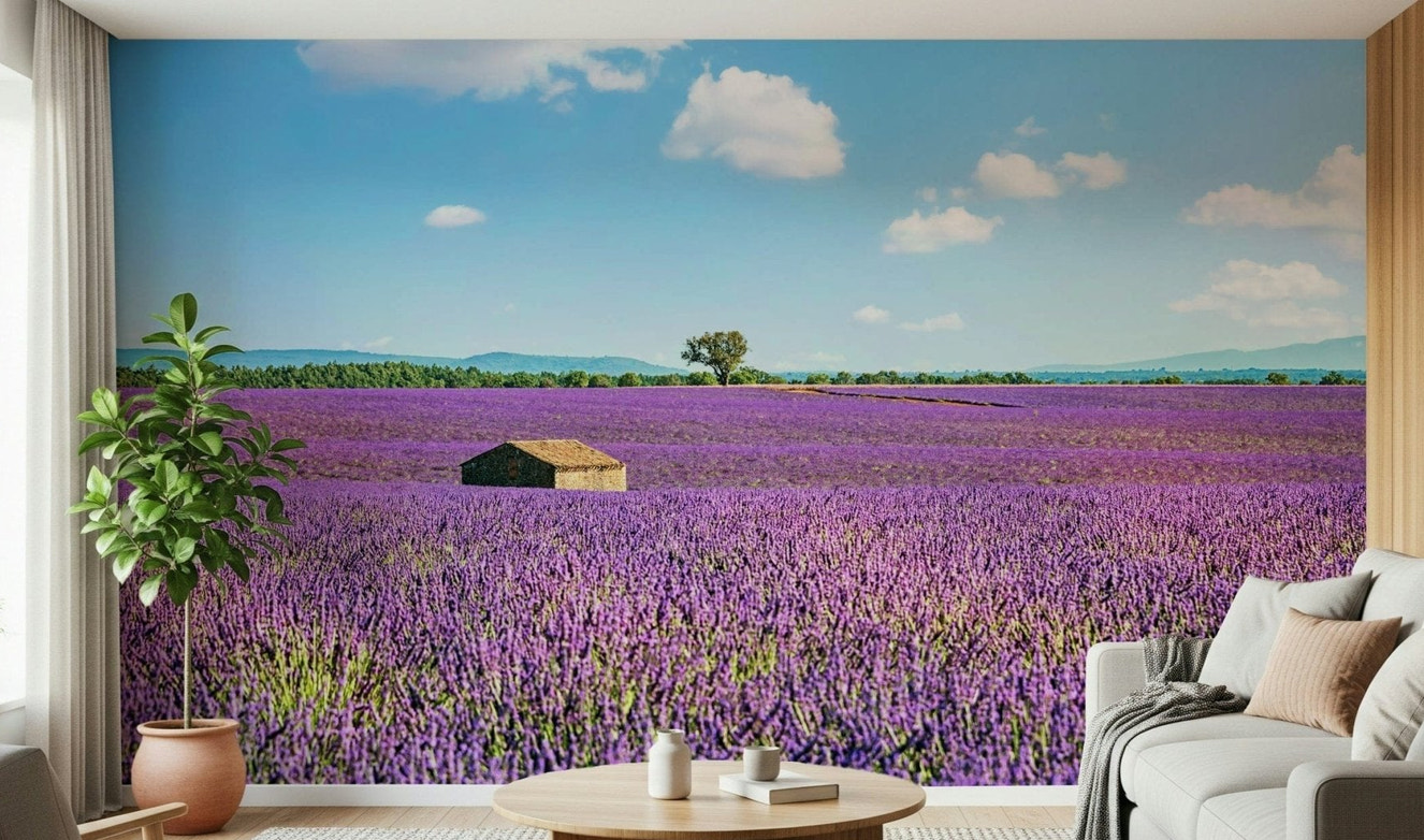 Elegant Provence landscape wall mural for home interiors