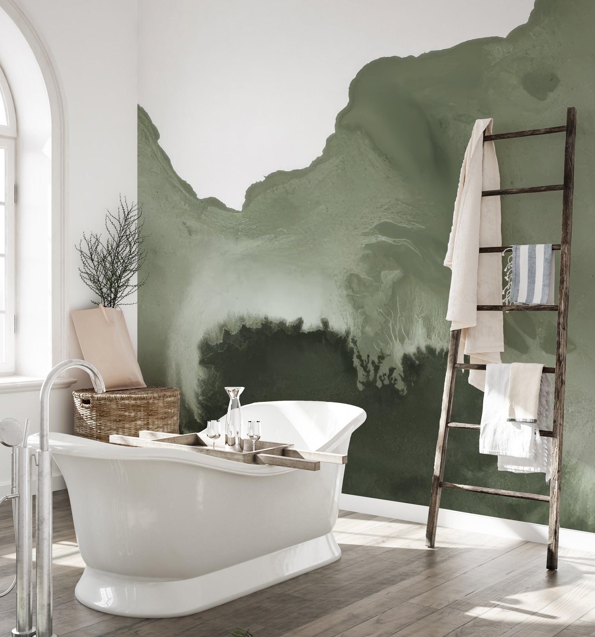 Pseudo Sage Watercolor Wall Mural - Giffywalls