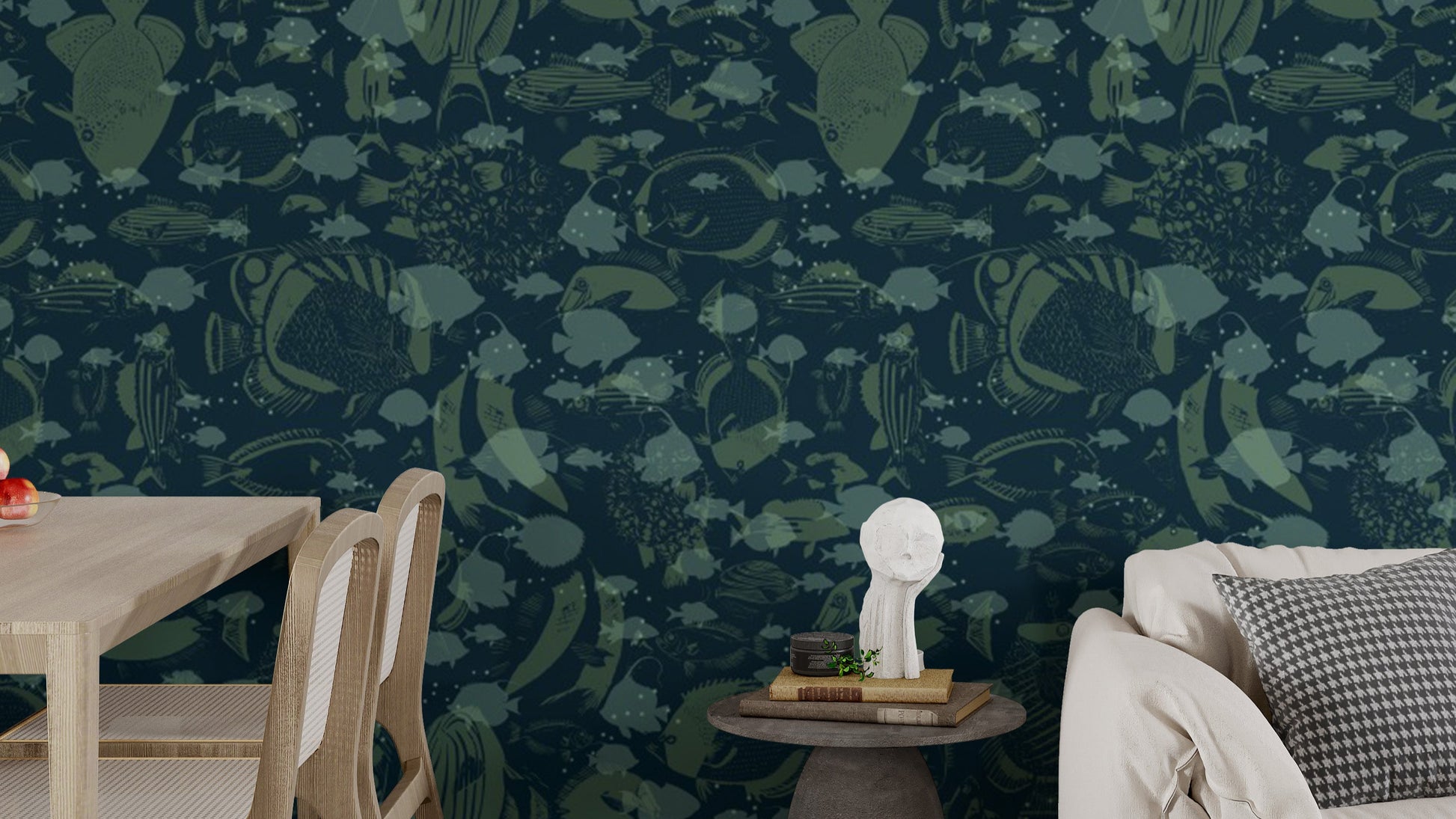 Abyssal Swirl Wallpaper Mural
