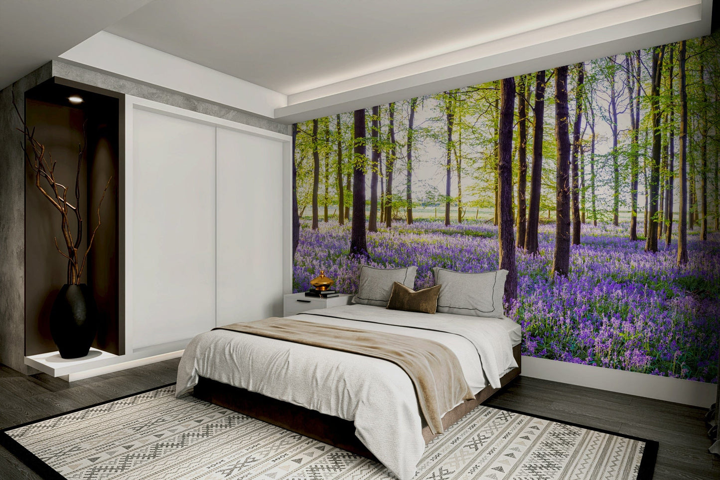 Woodland Bloom Panorama Wall Mural