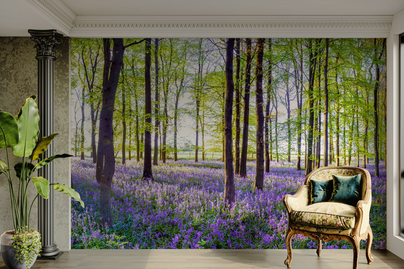 Woodland Bloom Panorama Wall Mural
