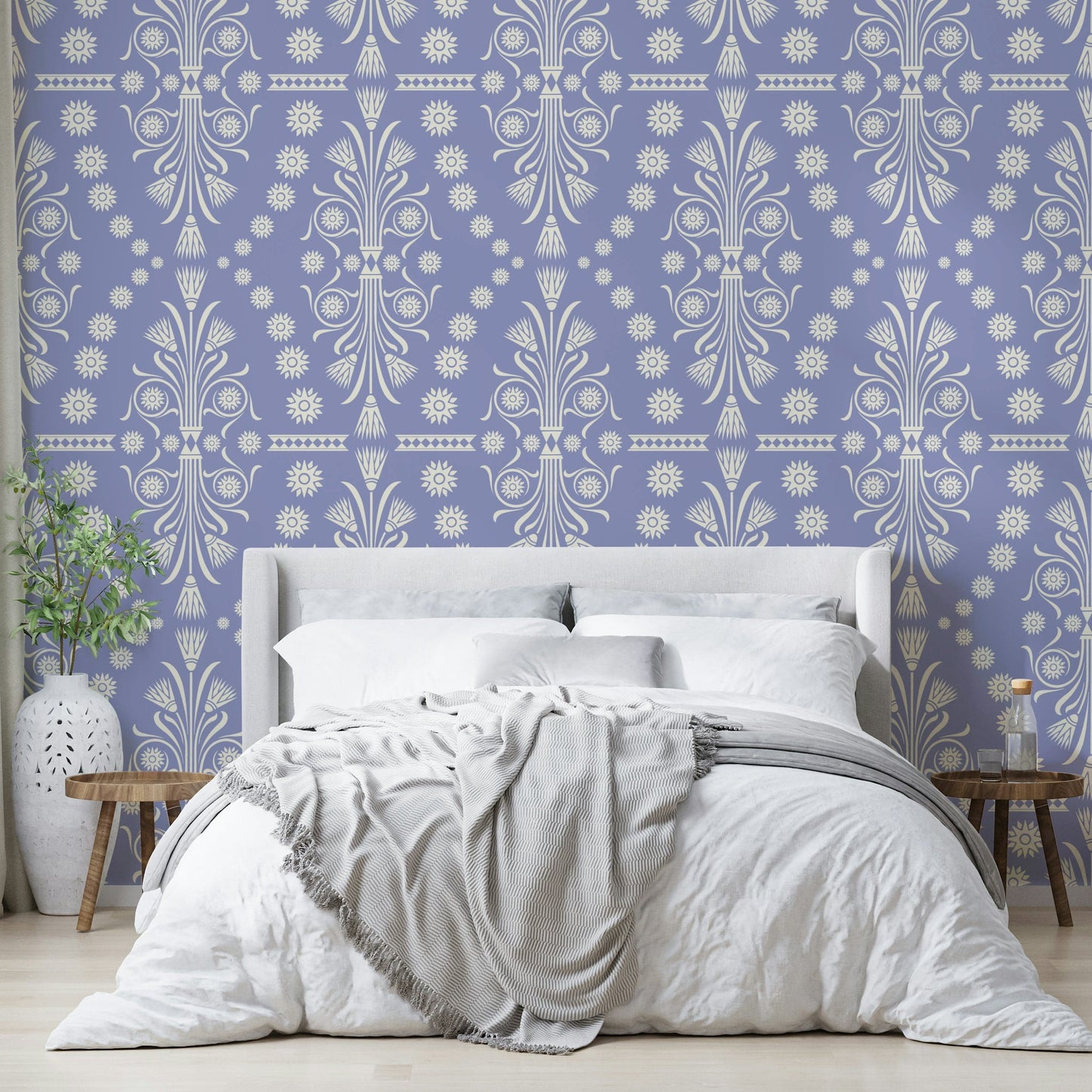 The colors are various shades of purple, from light lavender to deep violet.
