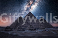 Milky Way pyramids wall mural with historic stone structures