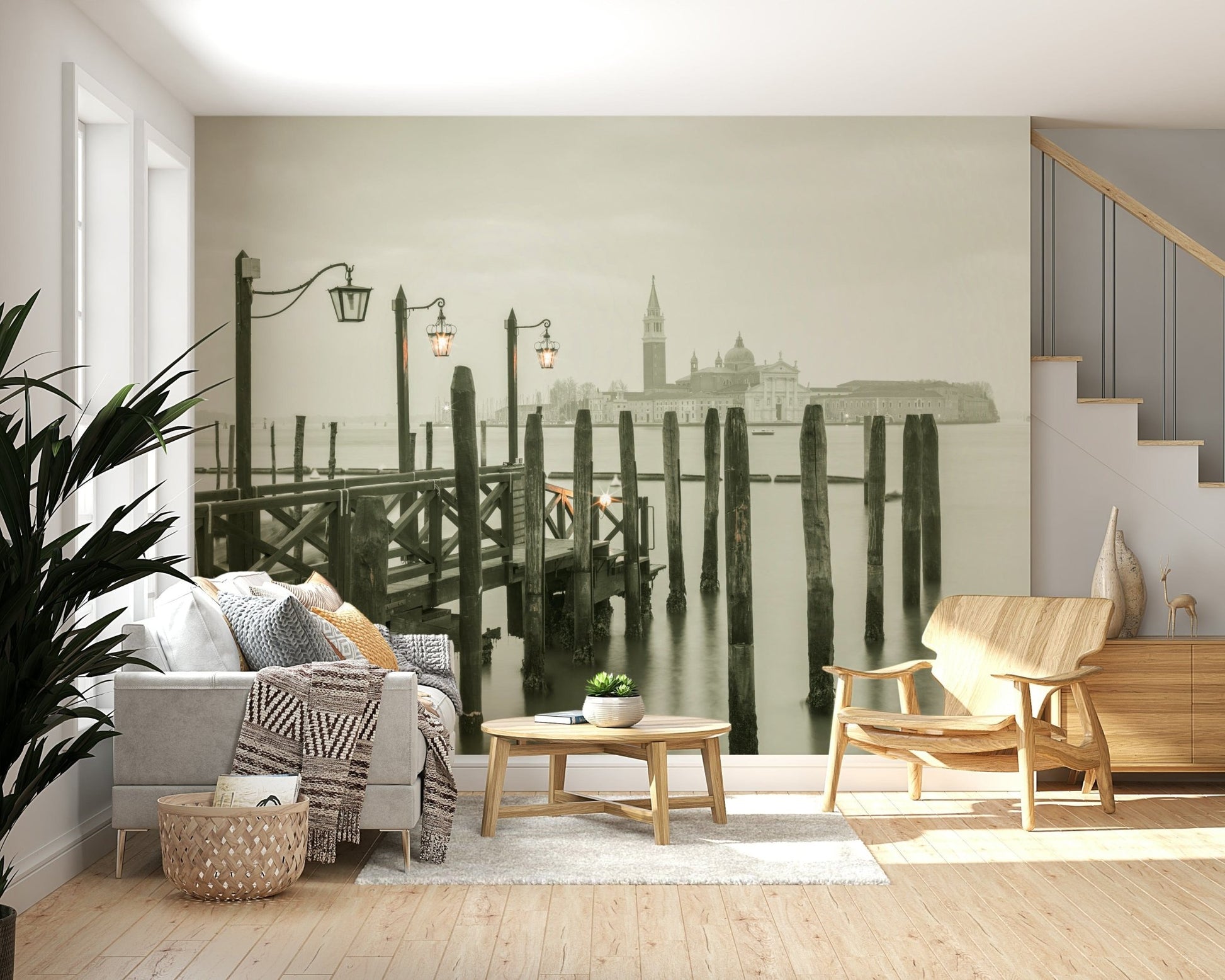 Quiet Waterside Reflection, Saint George island basilica, Venice atmosphere.