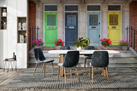 Vibrant pastel doors mural

