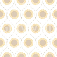 Pretty sunflower esque wallpaper Trellis shape background.