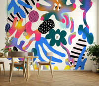 Radioactive Spring mural bringing vibrant energy and modern style

