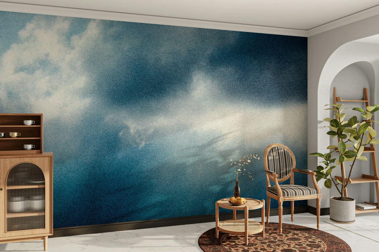 An artistic nature inspired mural for home decor.

