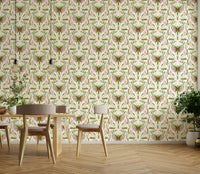 Pastel wallpaper featuring multicolor grasshoppers

