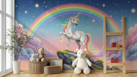 The colors are soft and gentle, with pale pastels and muted tones.

