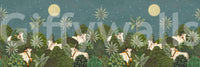 Ratri Pichwai mural backdrop for home prayer corner