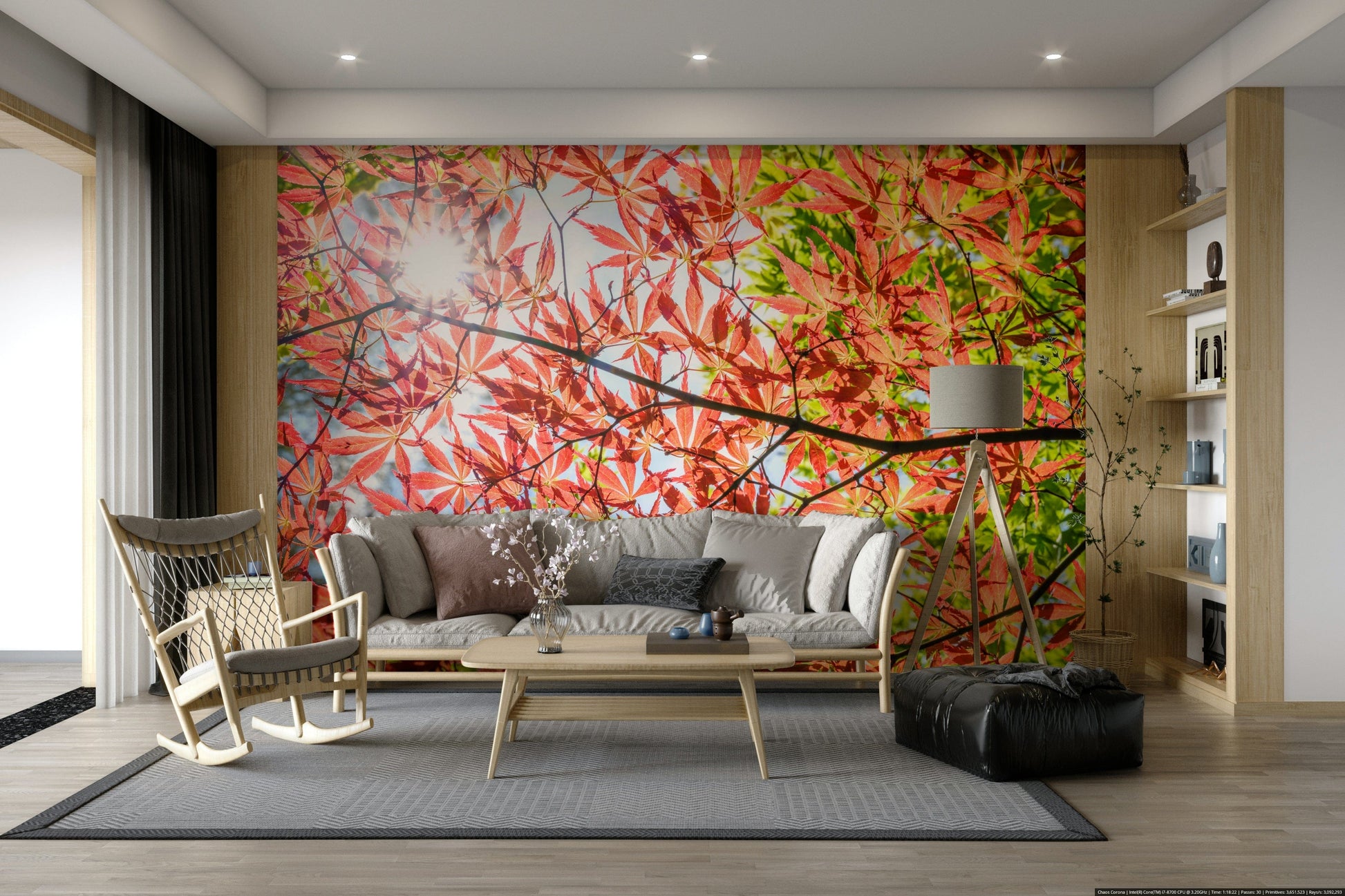 The mural has a warm, graceful feel.

