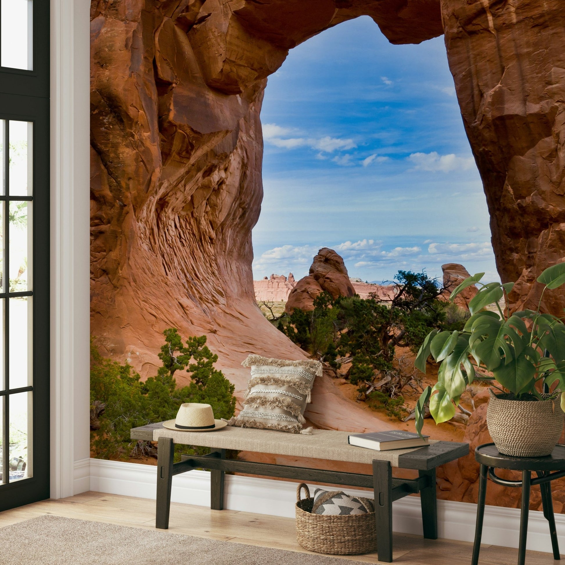 Natural desert scene wall wallpaper
