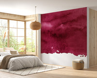 Red Wine Maroon Watercolor Wallpaper Mural - Giffywalls