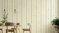Refined Minimal Stripes Buttercream-Olive Wallpaper with soft tones

