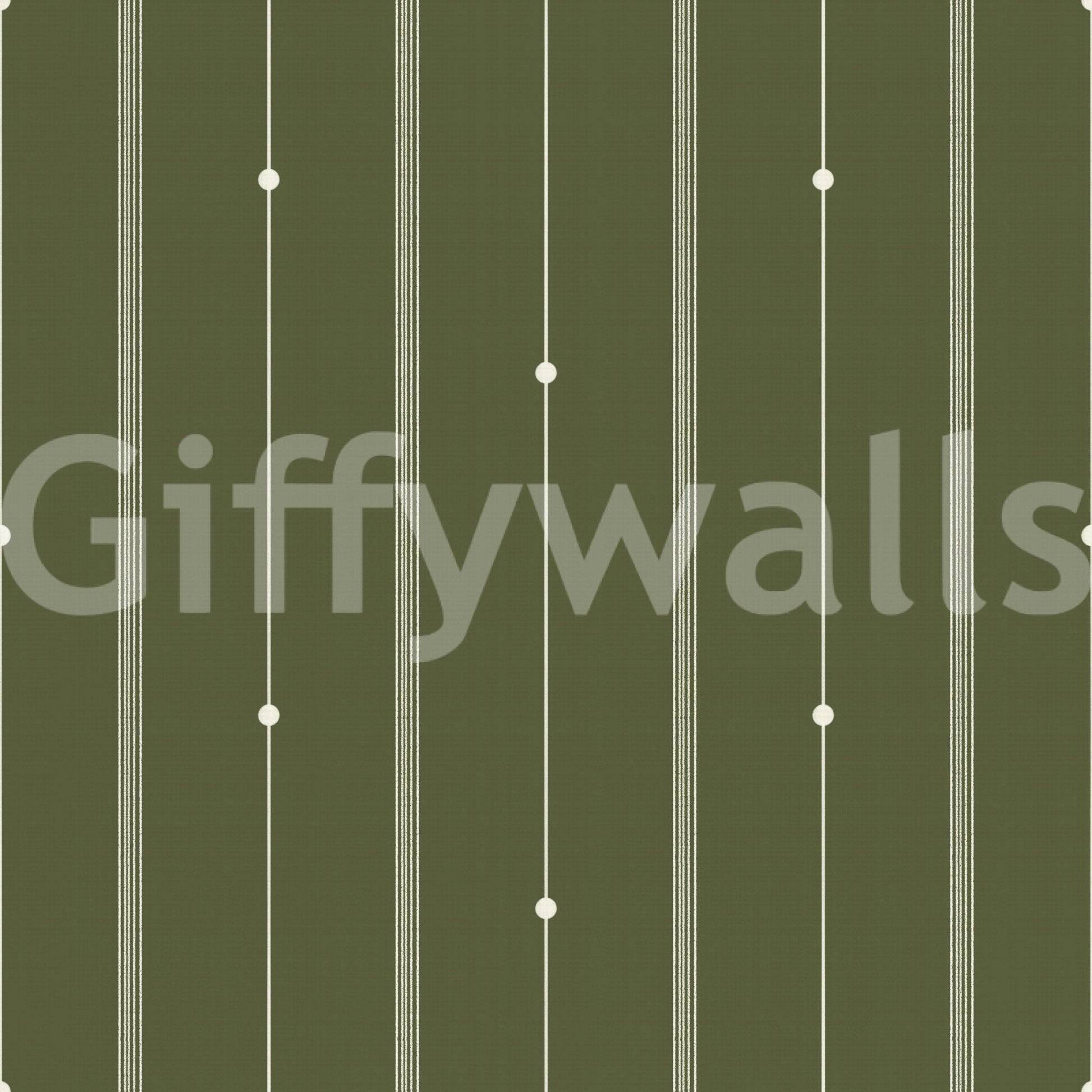 Refined olive drab wallpaper with minimalist stripes

