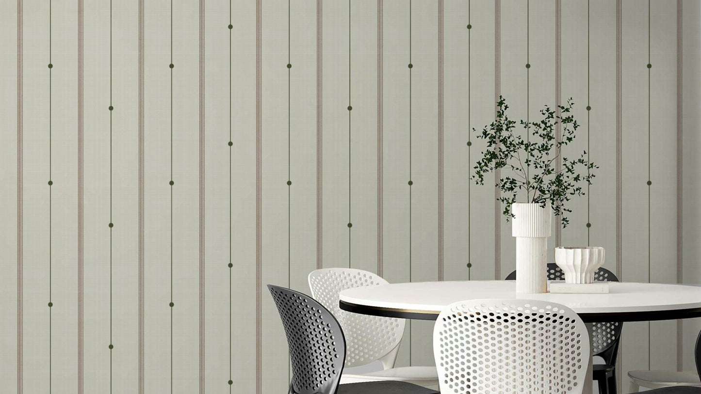 Refined Minimal Stripes Rustic Wallpaper with earthy striped design

