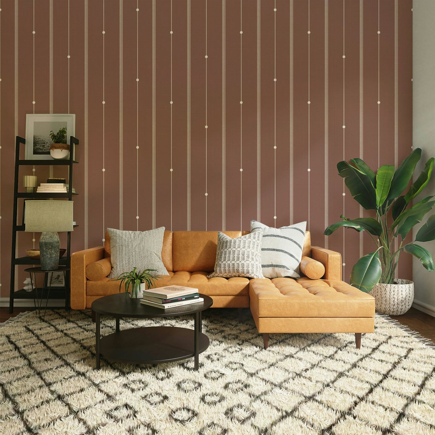 Sienna Dust Wallpaper adding sophistication to interiors


