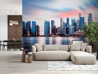 Reflective Metropolis Wall Mural