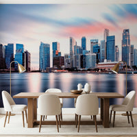 Reflective Metropolis Wall Mural