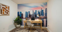 Reflective Metropolis Wall Mural