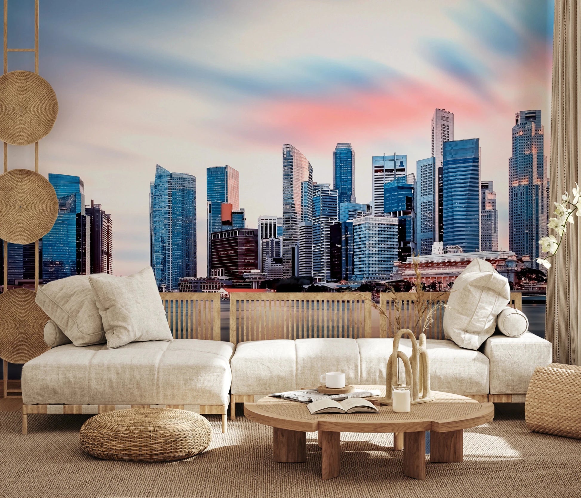 Reflective Metropolis Wall Mural