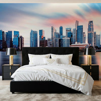 Reflective Metropolis Wall Mural