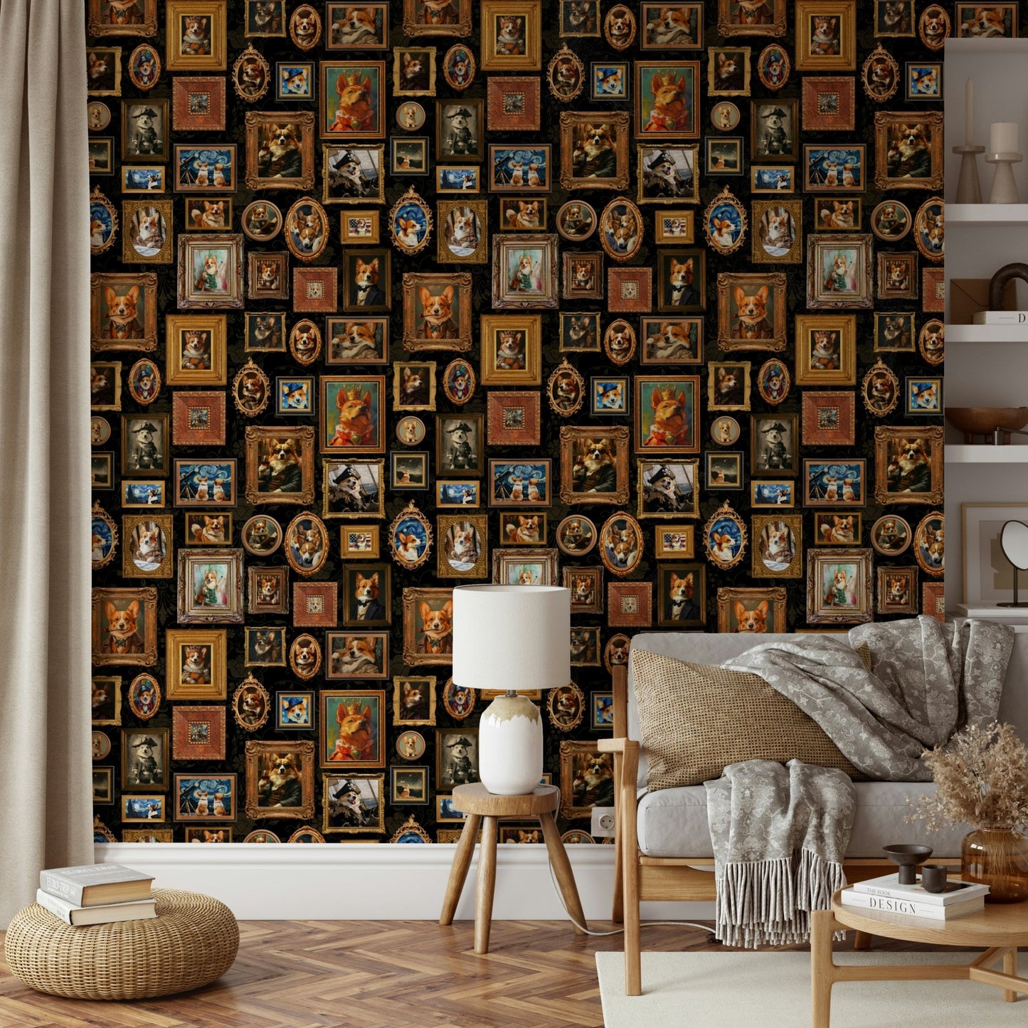 Full view of the mural on a wall.

