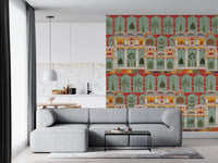 A Entryway suite displays the royal Regal Mughal Garden wall mural.