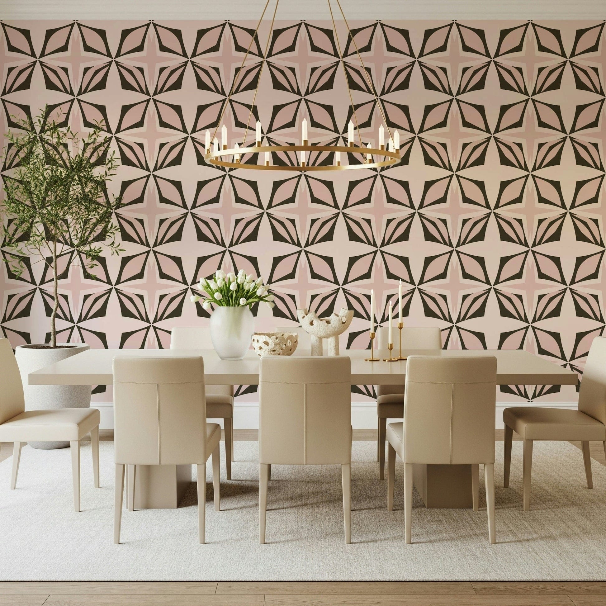 Symmetrical Design print, bold aesthetic for any feature wall.