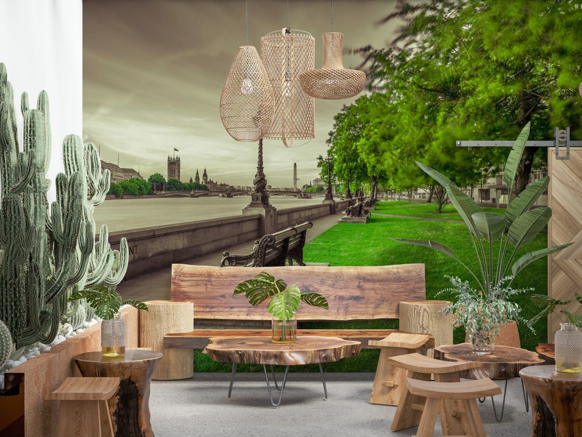 Westminster area vista captured by Restful Moments by the Thames for walls.