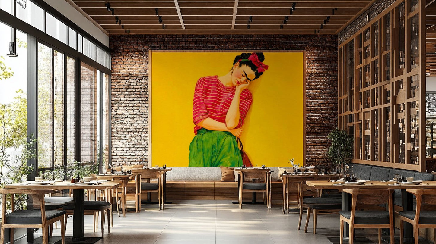 Gentle mural for peaceful bedroom interiors

