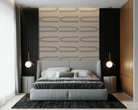 A contemplative mid-century design wallpaper mural for a feature wall.

